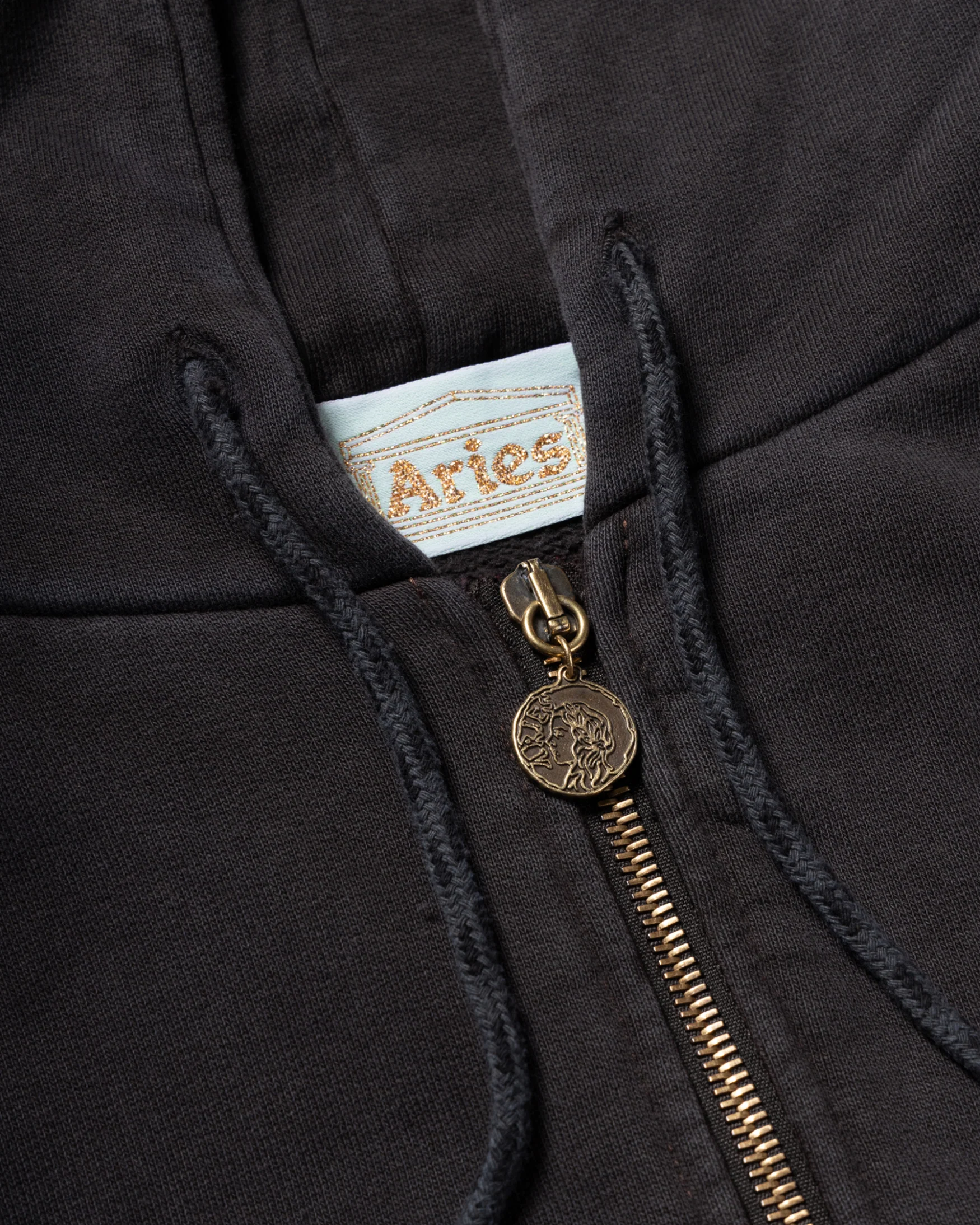 Zip Through Aged Gothic Hoodie - Image 3