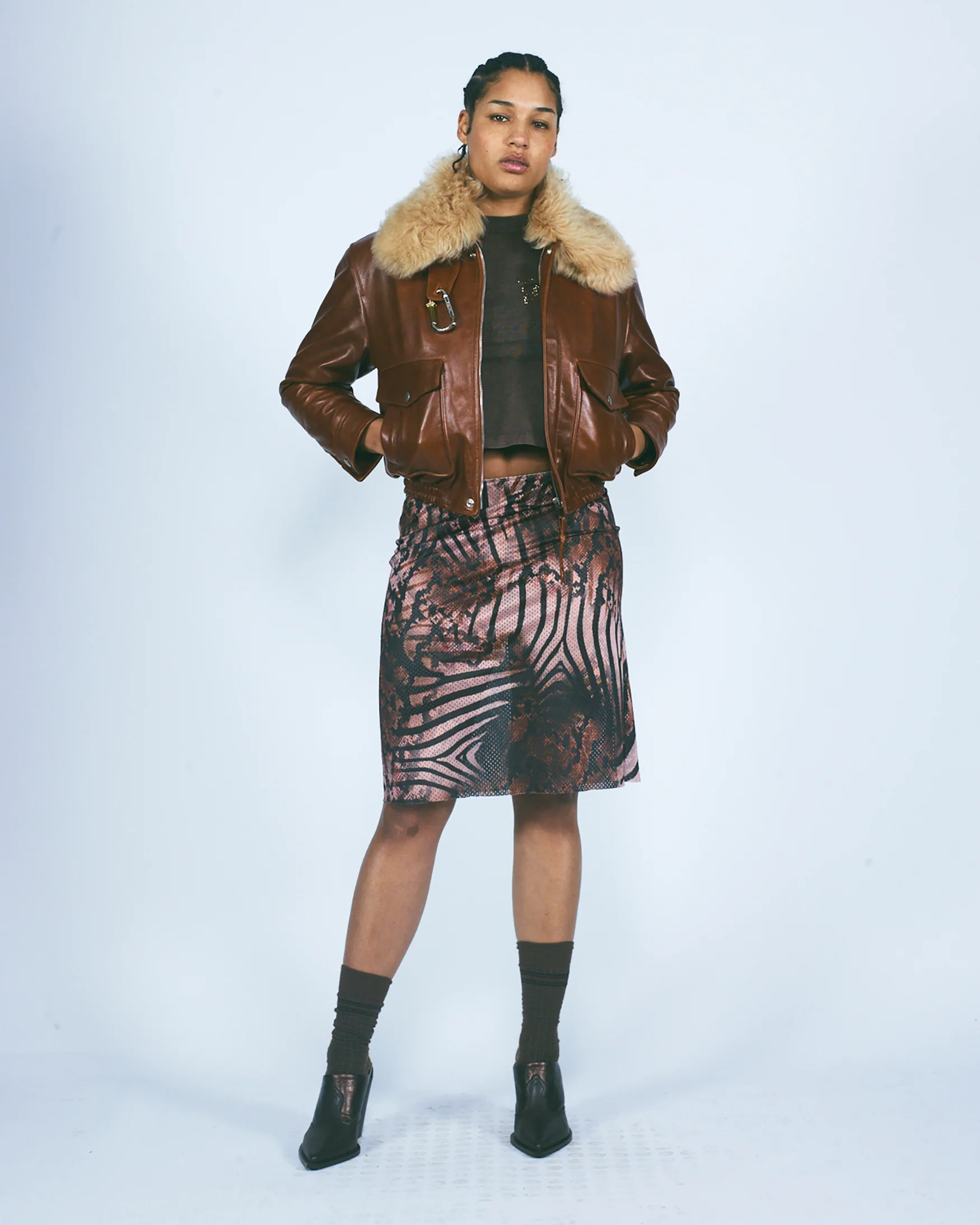 Animal Airtex Midi Skirt - Image 5