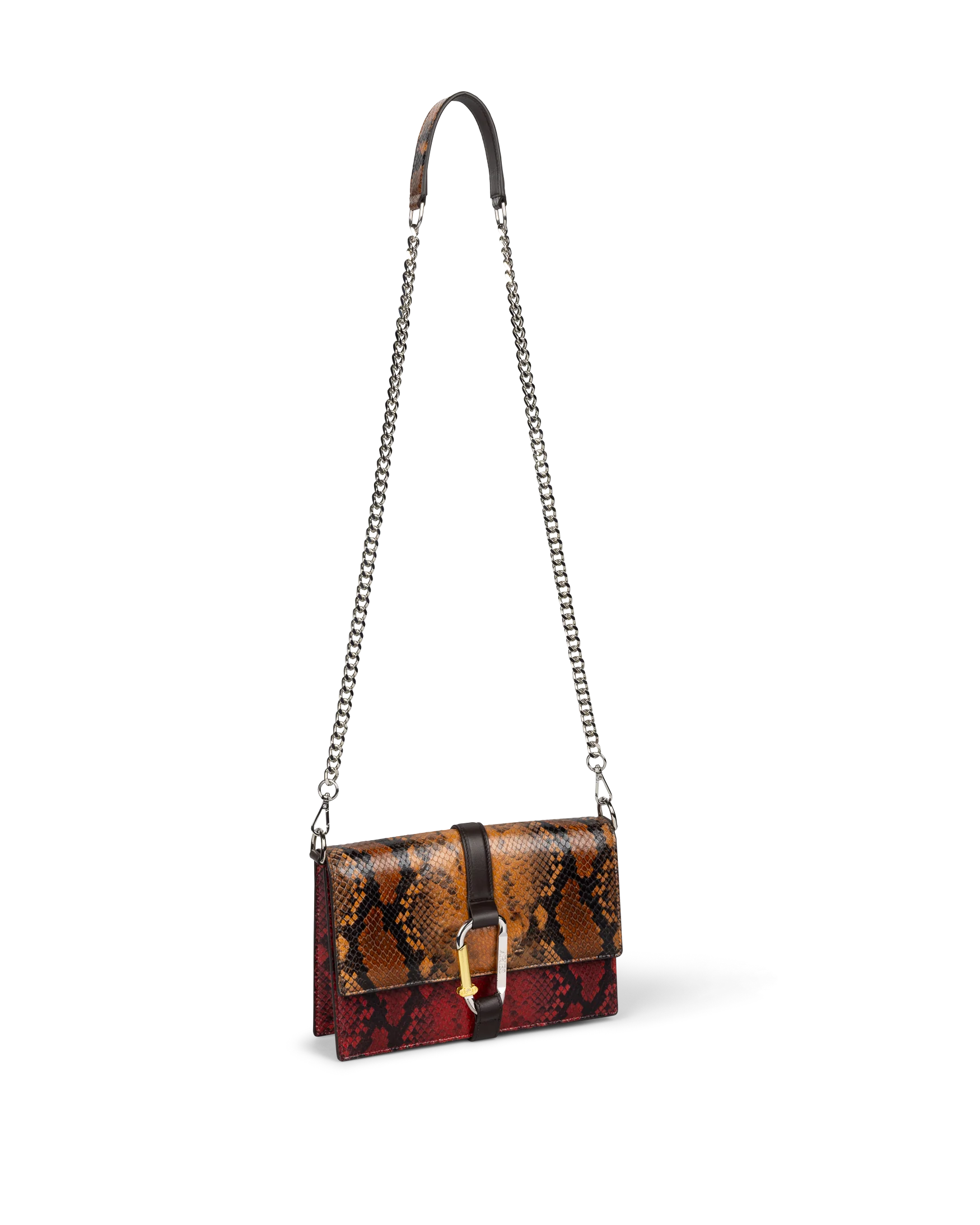 Patchwork Snake Print Leather Kasper Bag - Image 4