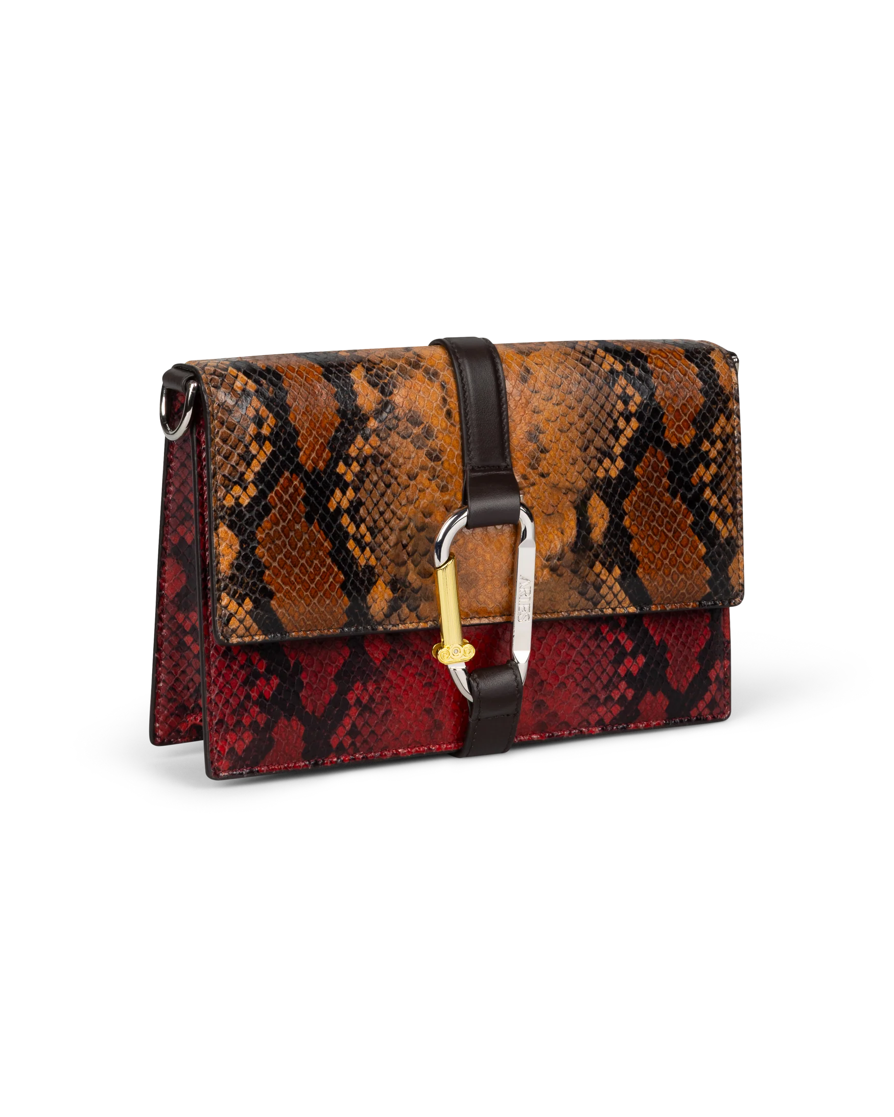 Patchwork Snake Print Leather Kasper Bag - Image 6
