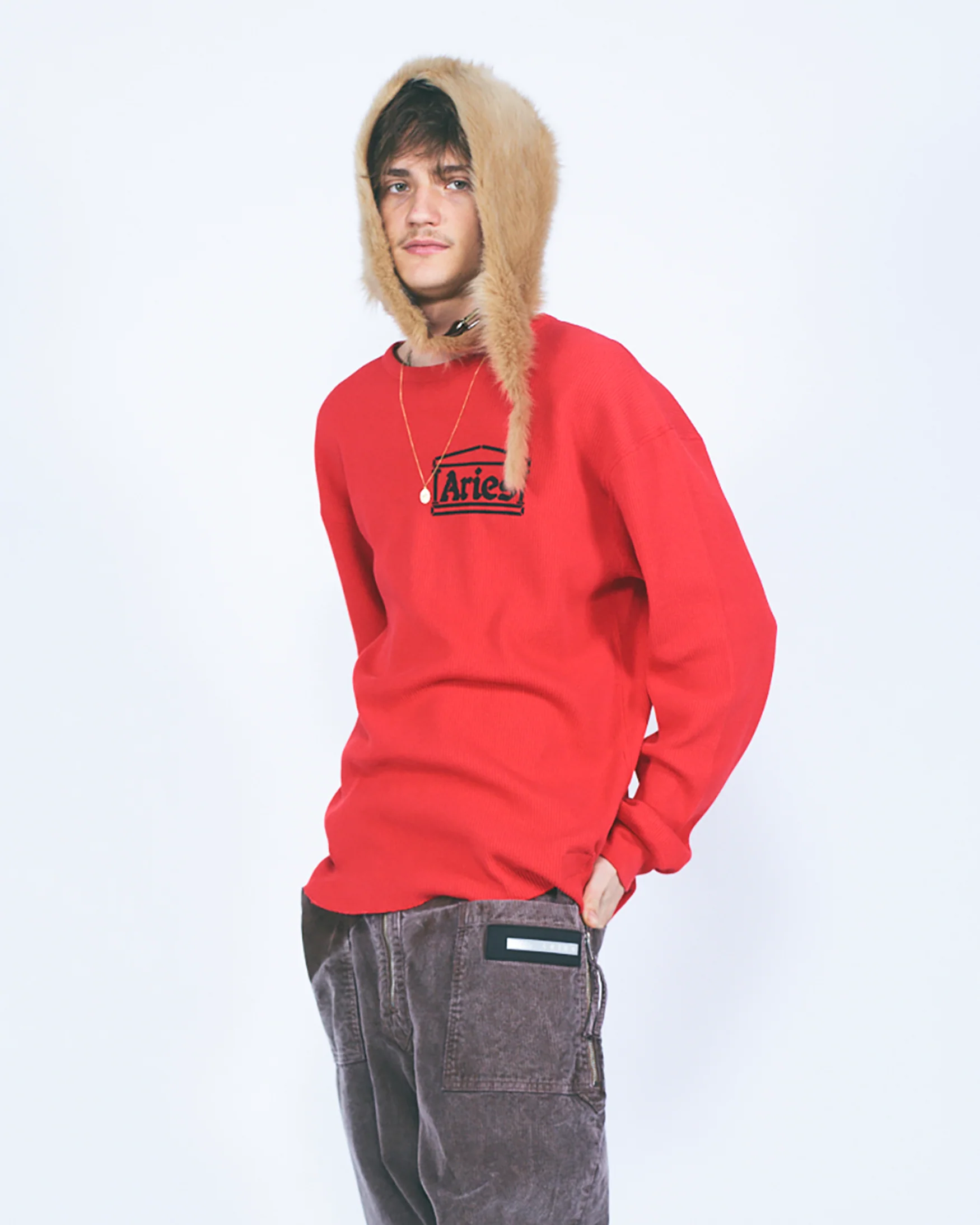 Reversible Barbed Love Temple Waffle LS Tee - Image 2