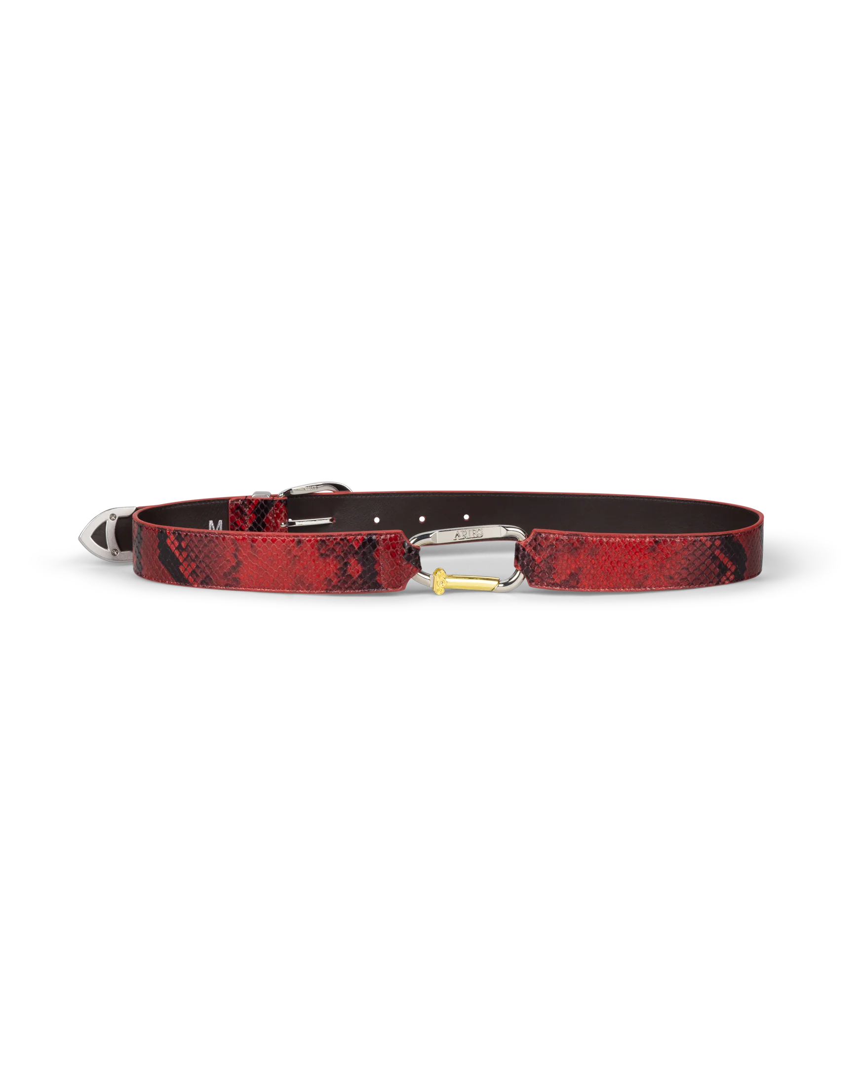 Snake Print Leather Mazzo Belt - Image 4
