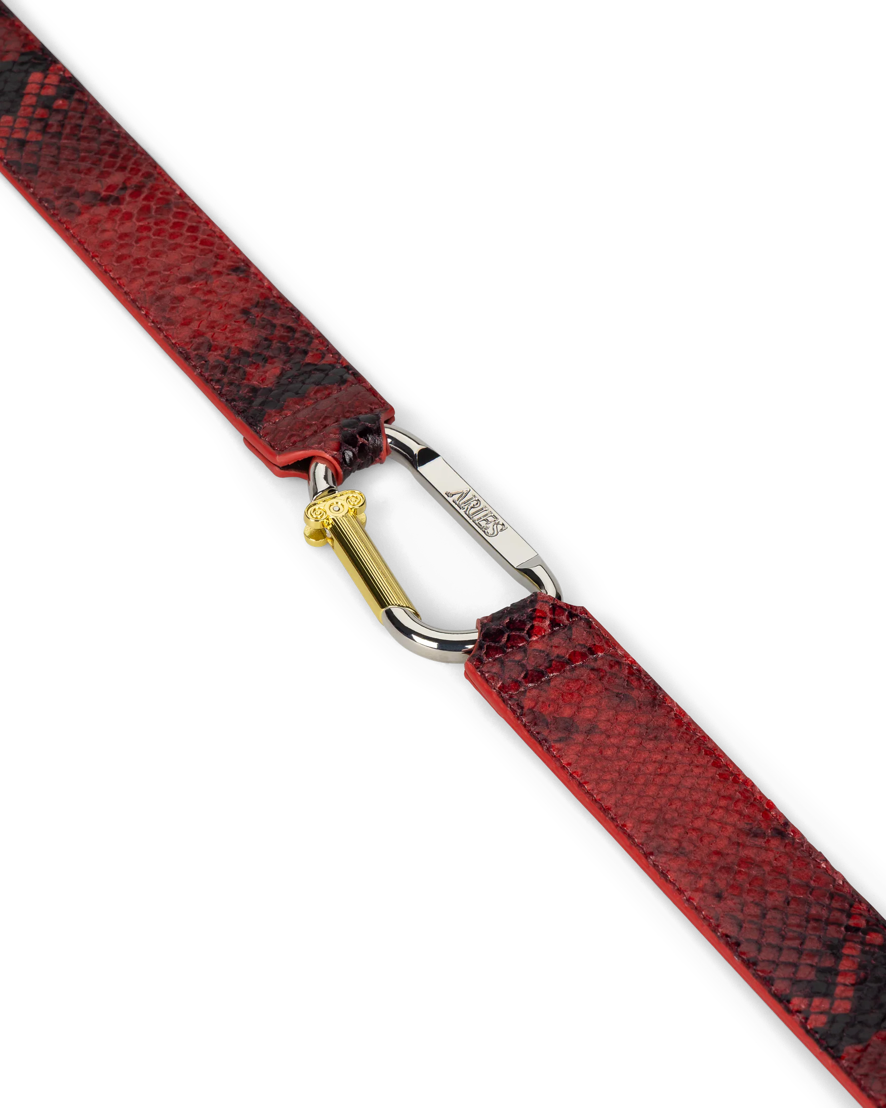 Snake Print Leather Mazzo Belt - Image 6