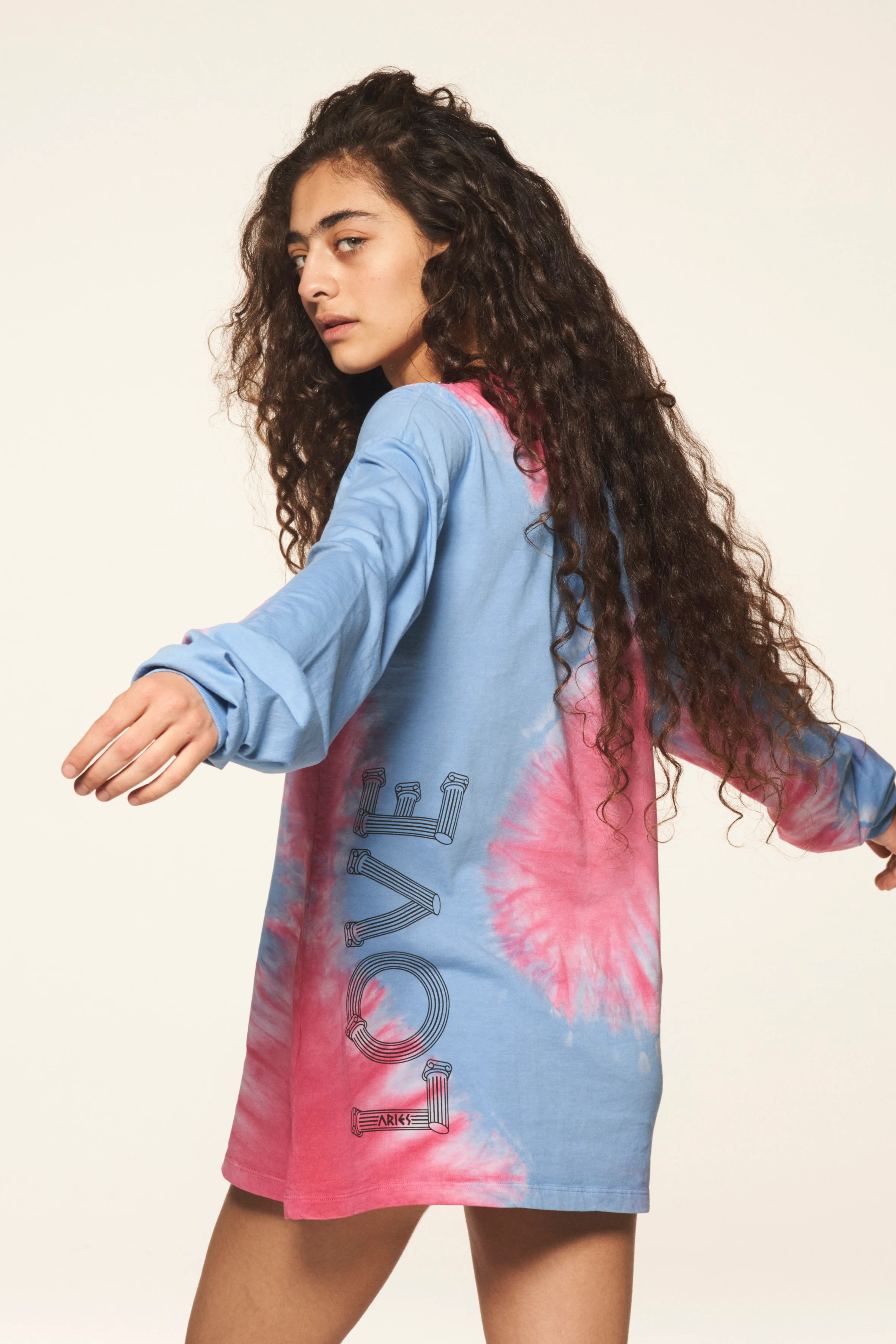 Aries x Love Clouds Tie Dye LS Tee - Image 4