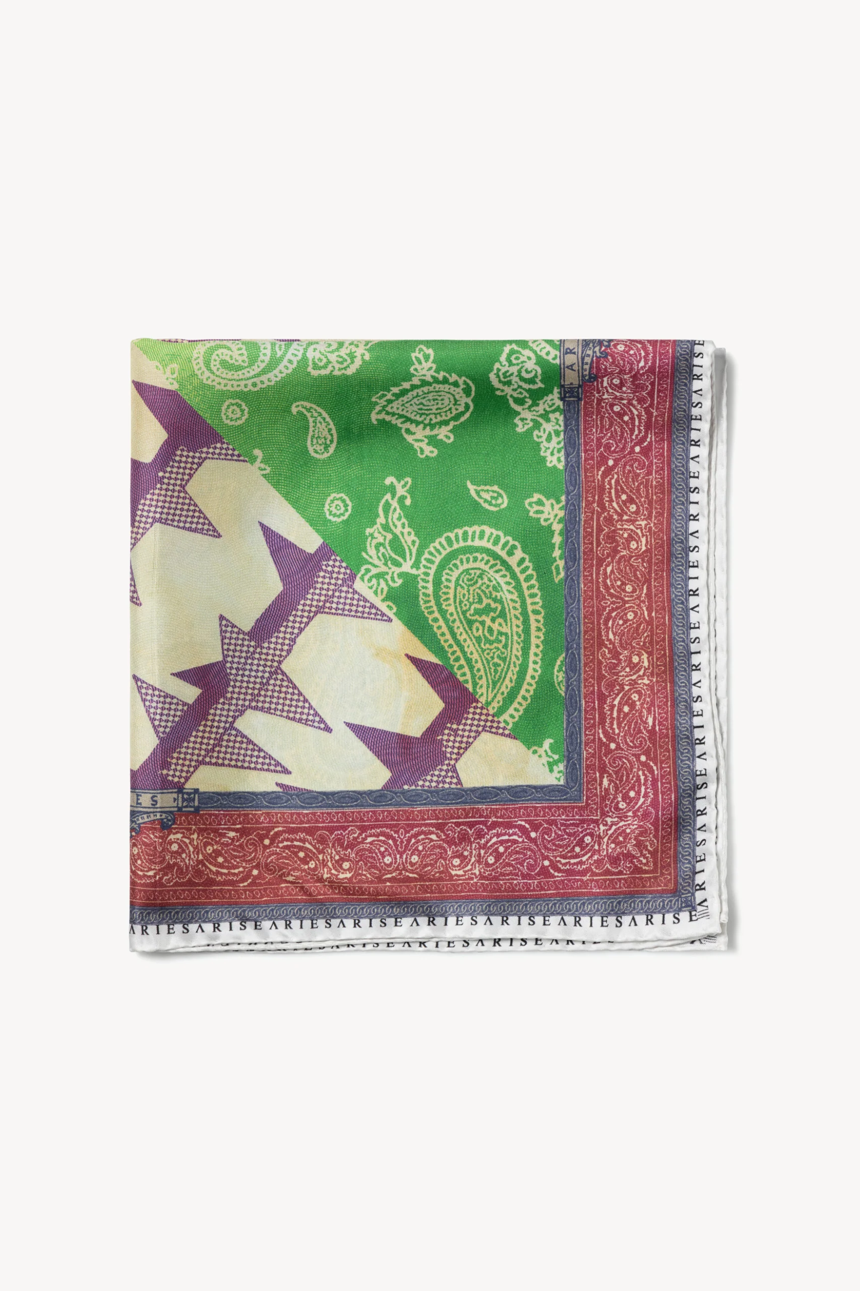 Flag Print Silk Bandana - Image 2