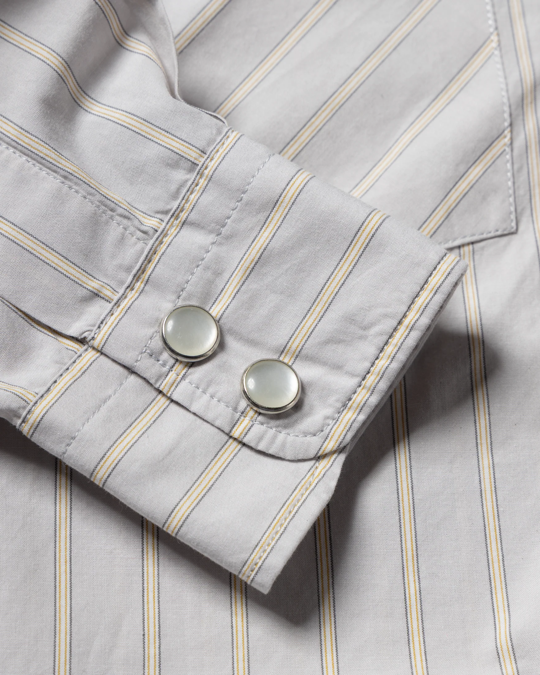 Poplin Stripe Western Shirt - Image 10