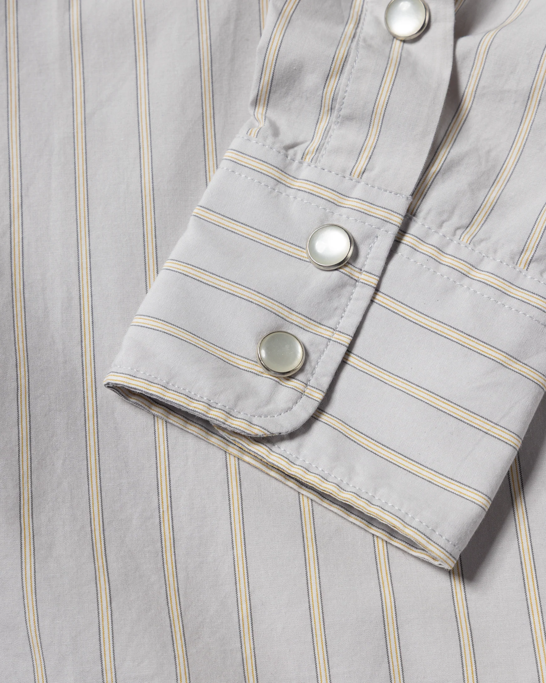 Poplin Stripe Western Shirt - Image 7