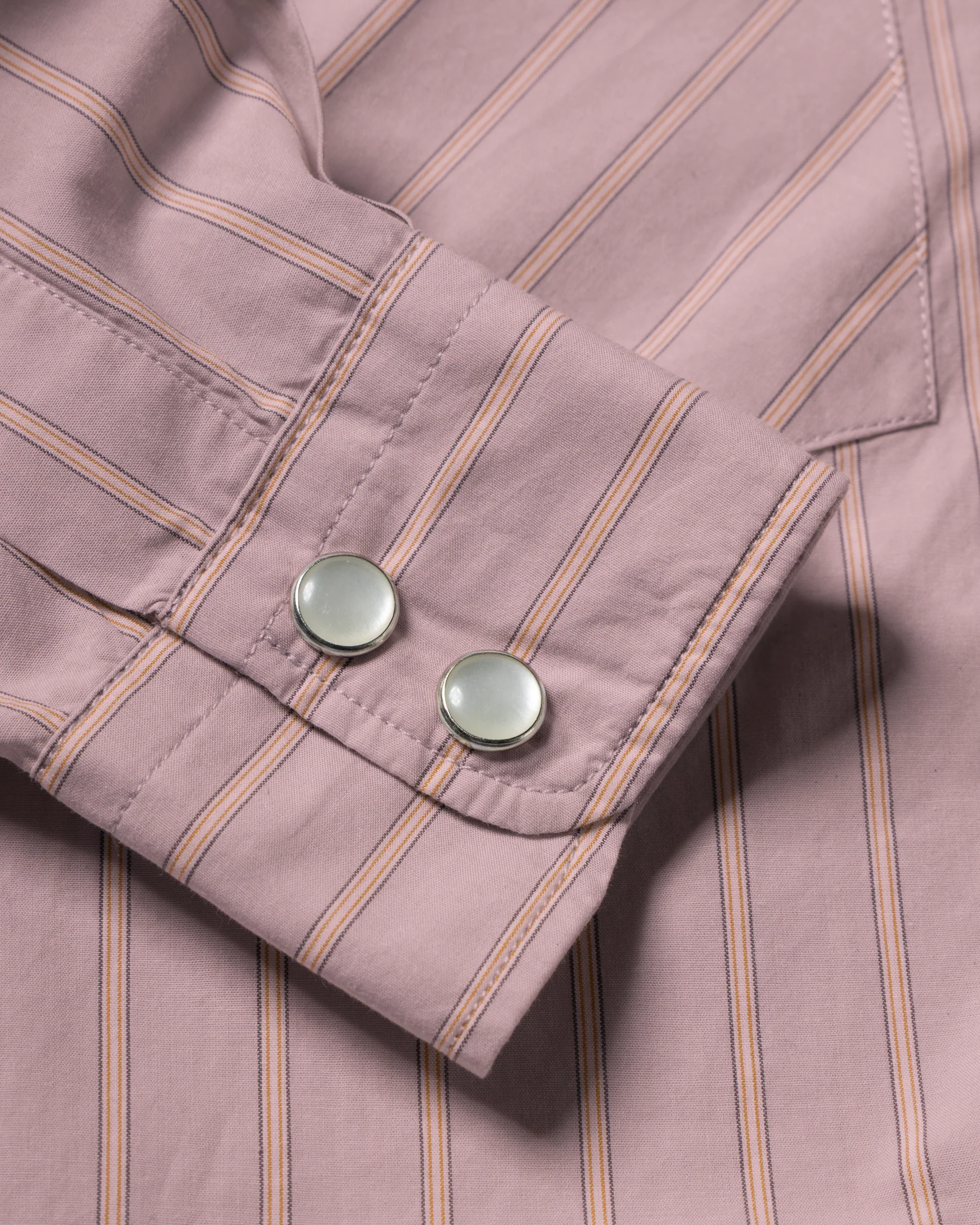 Poplin Stripe Western Shirt - Image 12